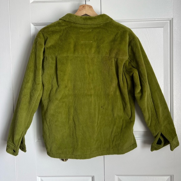 UNIF Debbie Jacket Green Fuzzy Snap Button Oversized Size XS - Picture 10 of 13